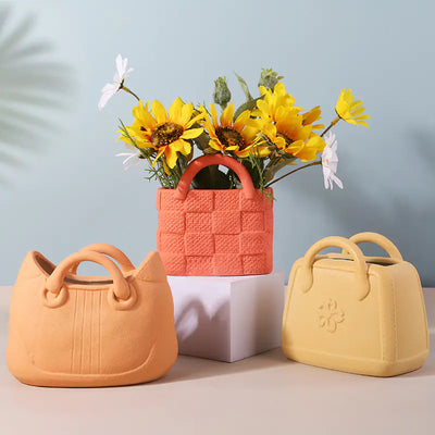 BloomBag™ Ceramic Tote Vase